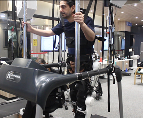 Patient using high-tech equipment