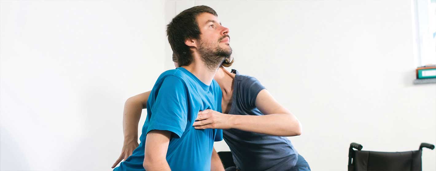 Patient participating in rehabilitation session