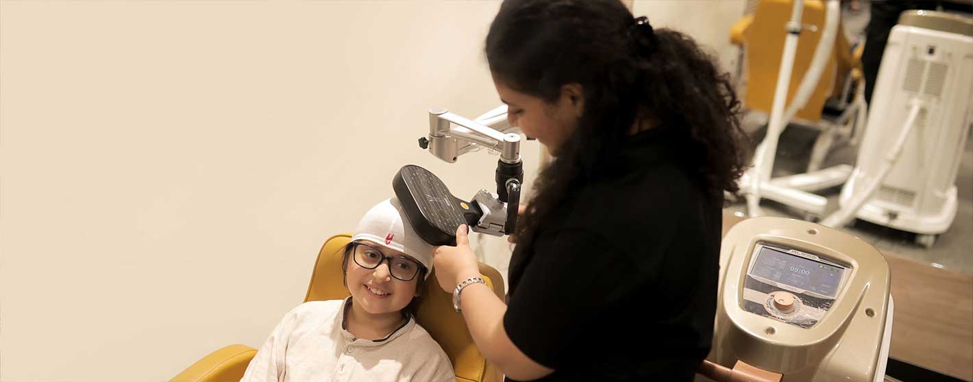 Patient performing exercises in rehab
