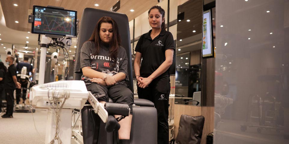 Close-up of therapy equipment